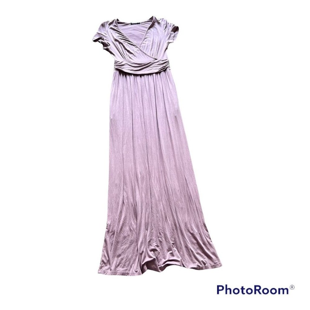 Ouges Womens Long Sleeve V-Neck Wrap Waist Maxi D… - image 3